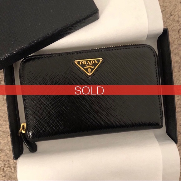 Prada Handbags - ⛔️SOLD⛔️ PRADA black leather wallet